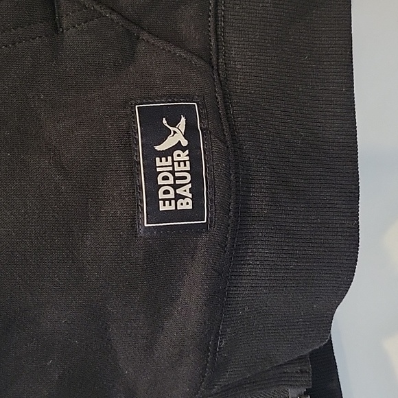 Eddie Bauer Men's Full Zip Faux Shearling Lined Hoodie Black Medium NWT - Picture 6 of 8